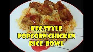 KFC STYLE ARABIAN RICE WITH CHICKEN POPCORN / EASY & QUICK RECIPE / INDIAN YOUTUBER