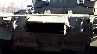 Запуск Т - 80БВ с газотурбинной силовой установкой.