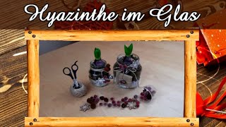 FRÜHLINGSGLAS MIT HYAZINTHEN | Frühlingsdeko | Schön zum Verschenken | Der Frühling kommt! | DIY