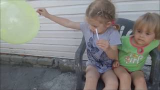 Надувной шар BUBBLE BALL с трубочкой Играем в саду Лето в деревне