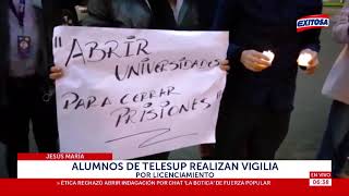 Jesús María | Alumnos de Telesup realizan vigilia por licenciamiento