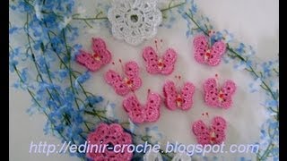 BORBOLETAS DE CROCHÊ PARA APLICAÇÃO | PARTE 1