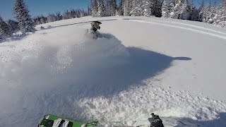 Snowmobile after snow storm at Snowy Range, WY  Jan 6 & 7 2017