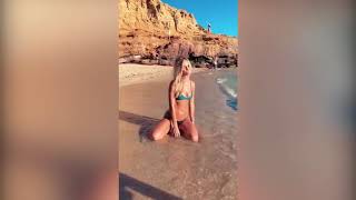 Steph Claire Smith and Brooke Hogan BTS of th swimwear shoot