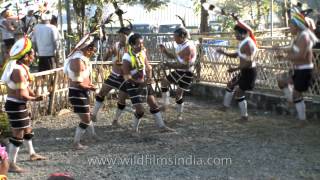 Zeliang Naga tribe's chanting before performing folk dance