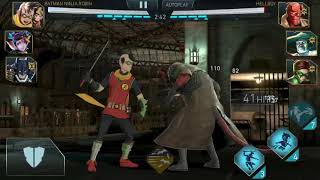 Injustice 2 mobile arena grind with Batman Ninja team for Nightwing