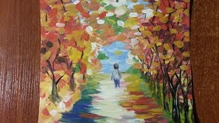 Как нарисовать ОСЕНЬ поэтапно. Уроки рисования