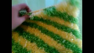 ОРИГИНАЛЬНЫЙ КОВРИК своими руками из кусочков акриловых ниток.