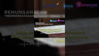 #AyatAlkitab | Renungankan Firman Tuhan Siang dan Malam
