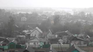 Дождь и первая гроза в Гомеле (28.04.2013)