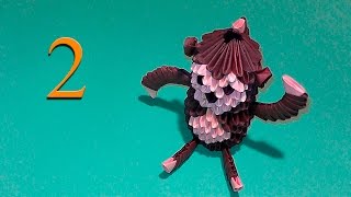 Как сделать обезьянку (мартышку, обезьяну) из бумаги  МОДУЛЬНОЕ ОРИГАМИ