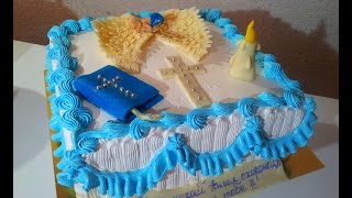 Торт на крестины Как украсить торт для мальчика Cakes for christenings