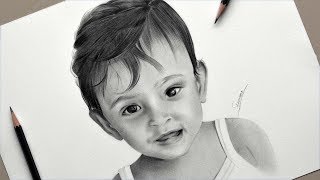 How to Draw a Baby Face | Portrait Drawing