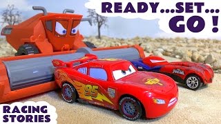 Disney Cars Toys Race and Thomas and Friends Racing Stories | McQueen Avengers Spiderman Family Fun