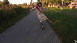 Longboard Jesus.  The Unofficial Mascot of The University of Akron and The city of Akron, Ohio