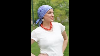 How to Tie a Square Chemo Head Scarf Bali Batik Rayon