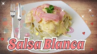 Como hacer Pasta con salsa blanca al alfredo facil y rapido