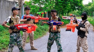 Nerf War: Military Camouflage Nerf Battle The Enemy Rescue Younger Brother NERF MOVIES