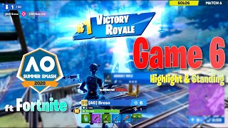 Fortnite Summer Smash - Solos Tournament Game 6 - AUSopen 2020