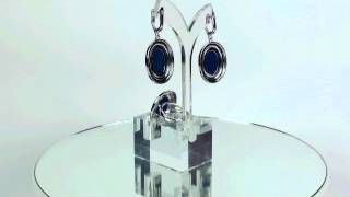 Кольца серьги из лазурита "Образ" Комплект