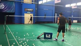 Professional level badminton training. (Women's Doubles)