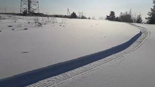 Мотобуксировщик Мухтар 15 по глубокому, пухлому снегу! И кто говорил что он не едет!!!