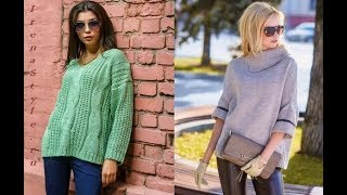 Свитера, Джемпера Спицами 2018 / Sweaters / Pullover