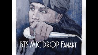 BTS Mic Drop Fanart : Watercolor painting