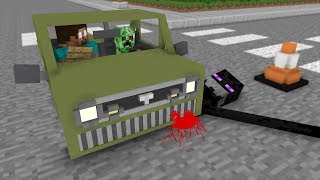 Kids Monster School: Test Driving - Kids Minecraft Animation