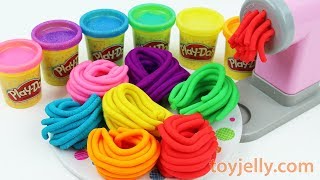 Learn Colors Play Doh Pasta Spaghetti Making Machine Baby Toy Appliance and Surprise Egg Kids Toys