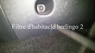 Comment changer le filtre d'habitacle sur Citroen Berlingo 2