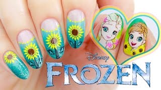 Disney's Frozen Anna & Elsa Nail Art