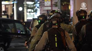 港警旺角深夜攻擊記者 多名警察拿警棍圍毆記者後非法逮捕
