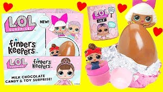 Chocolate LOL Surprise Eggs for Easter with Lils Fuzzy Pets | Toy Egg Videos