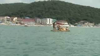 Черное море  пляж поселок Новомихайловский