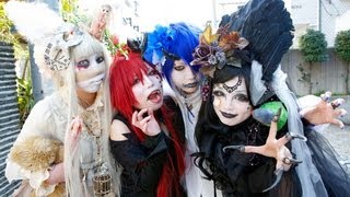 Japanese Shironuri "White Face Monster Party" in Harajuku