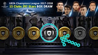 PES 2018 MOBILE UEFA Champions League 2017-2018 15 Clubs 297 Stars Box Draw Opening