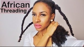 Doing African Threading For Hair Growth & Retention || Dephne Madyara