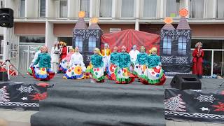 ансамбль "Веселуха" младшая группа, выступление на проводы Масленицы, Пятигорск