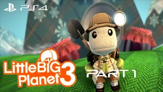 Little Big Planet 3 Japanese Walkthrough Gameplay Part 1 - Introduction & Needlepoint Peaks