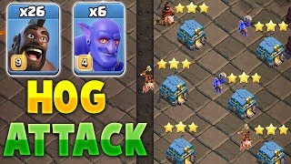 New CWL Attack 2019! 26 Max Hogs +6 Max Bowler Smashing 3Star Max TH12 Base | Clash Of Clans
