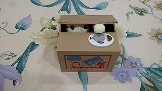 Unboxing Mischief Bank, Mainan Anak Tabungan Kucing