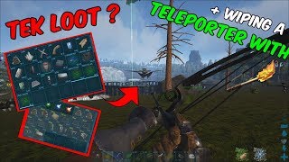 ARK Official PVP | WIPING A TELEPORTER WITH FLAME ARROWS + EASY TEK :D | ep. 19