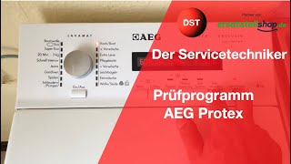 AEG Protex Prüfprogramm und Fehlerspeicher