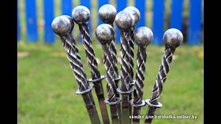 Холодная ковка ручек торсеон для шампуров,своими руками.Часть1.Cold forging of handles