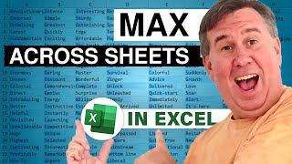 Excel MAX Across All Worksheets - 2434