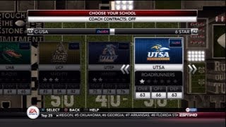 NCAA Football 13 - UTSA Dynasty: The Rebuilding Project Begins! - Recruiting and Introduction