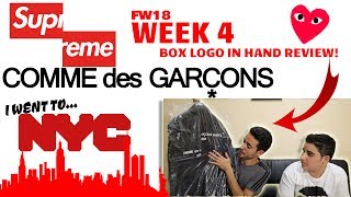 SUPREME x CDG WEEK 4 FW18 IN STORE RELEASE! BOX LOGOS IN HAND REVIEW! NYC VLOG ~ Shishatribe