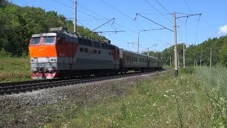 "Бешеный" ЧС4т-622 с поездом №090У Москва - Петропавловск