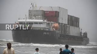 Pakistan: Cargo ship stranded after running aground off coast of Karachi